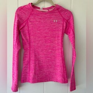 Like New Under Armour Cold Gear Long Sleeve Running Shirt - Pink XS